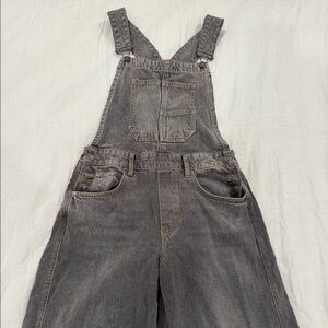Free people barrel leg overalls